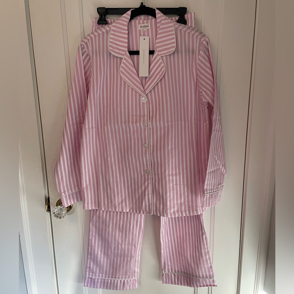 BedHead Pink & White Striped Long Sleeve Pajama Set